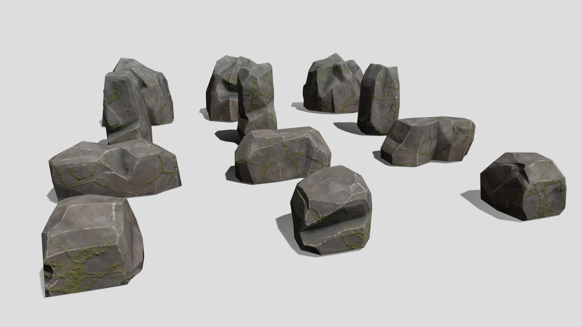 3D model Stones - This is a 3D model of the Stones. The 3D model is about a group of rocks.