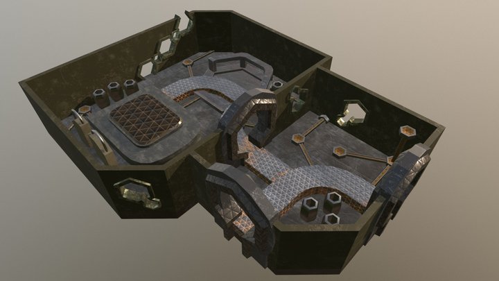 Sci- Fi Room 3D Model