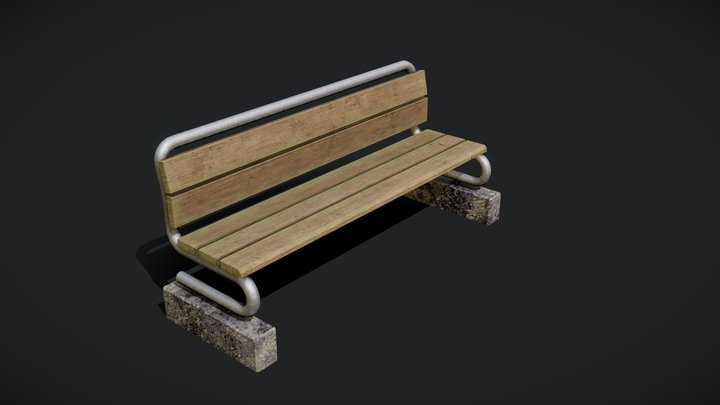 City Bench 3D Model