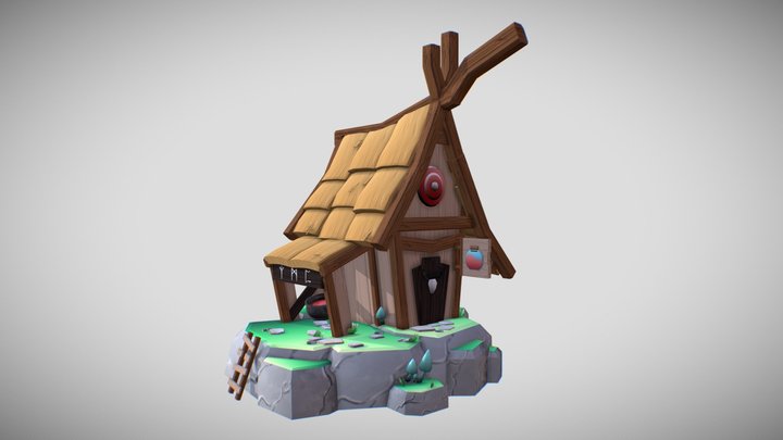 Viking Witch Hut 3D Model