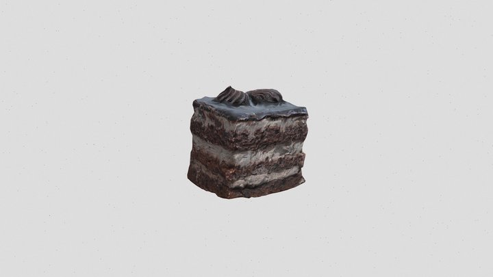 Chocolate Pastry(3D Scanned, low poly) 3D Model