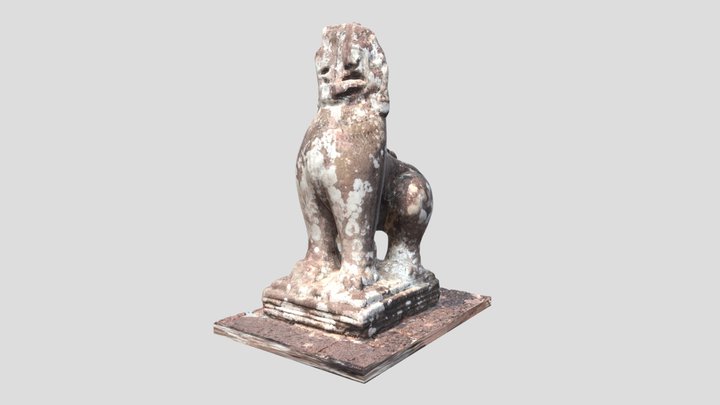 Singha Guarding , Terrace of the Elephants 3D Model