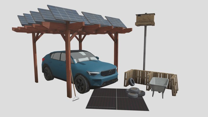 DAE 5 Finished props - Eco house 3D Model