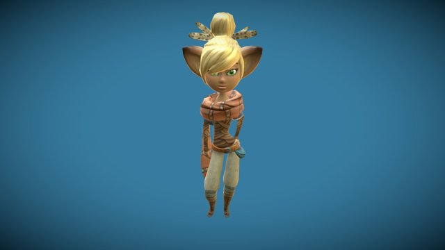 Fennec Druid Character 3D Model