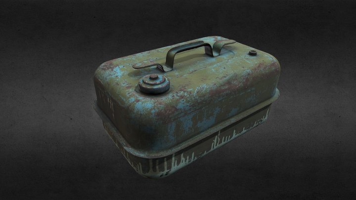 Old USSR Soviet Fuel Canister 3D Model