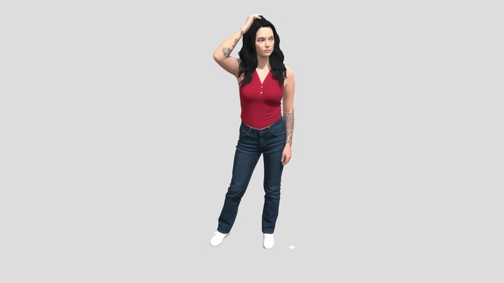 Red Tank Top Portrait – Modello 3D gratuito STL