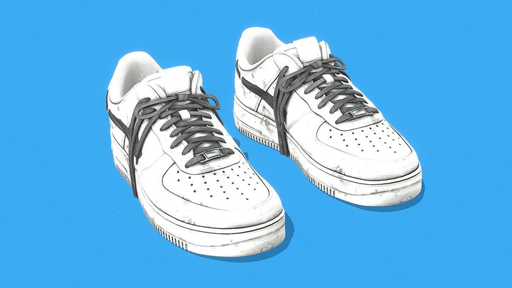 Sneakers N AF-1 3D Model