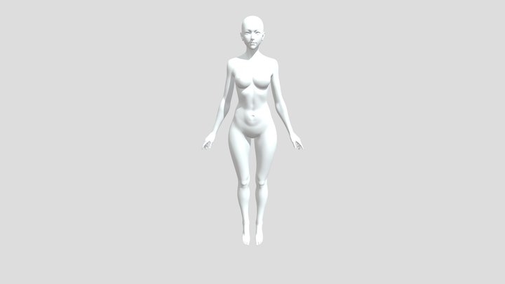一个完整漂亮妹子（女体型） 3D Model