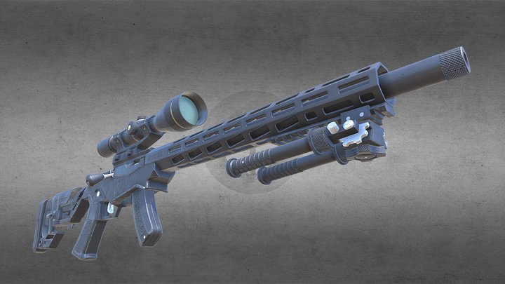 Ruger Precision Rimfire Rifle 3D Model