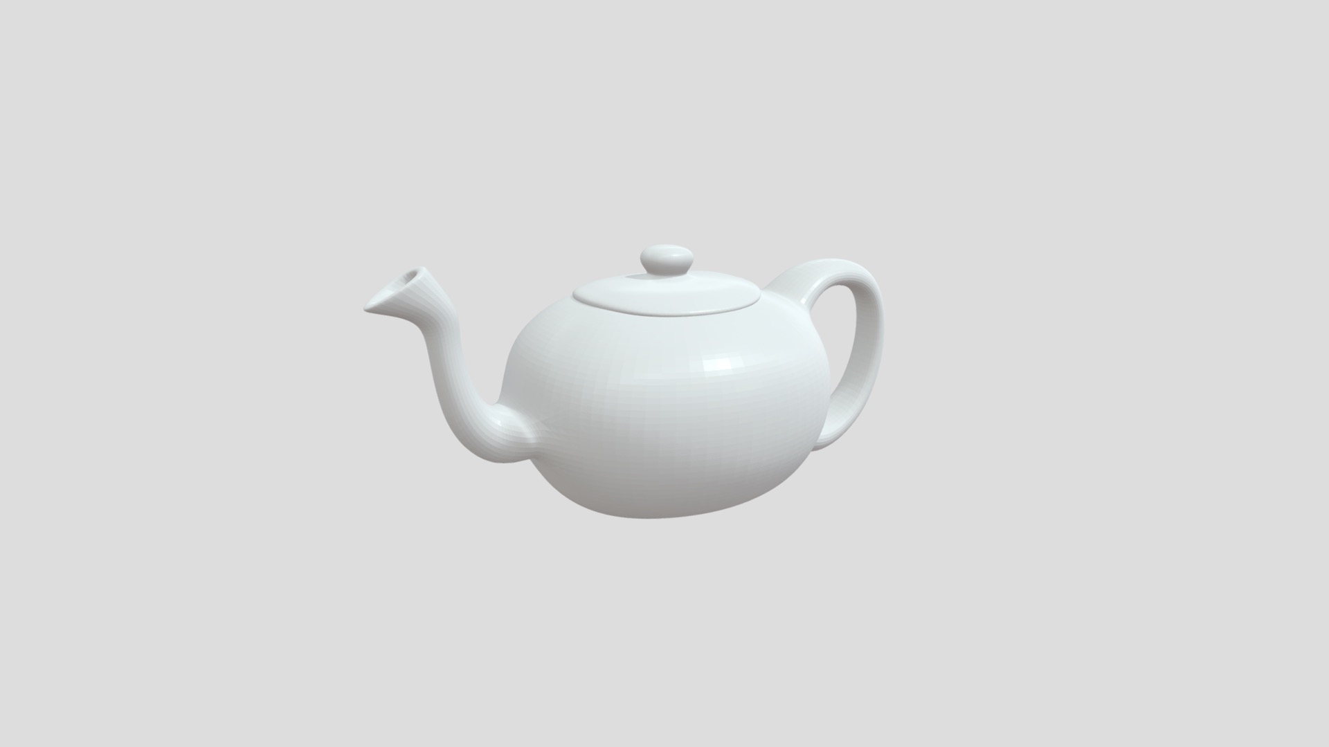3D model Teapot - This is a 3D model of the Teapot. The 3D model is about a teapot on a white background.