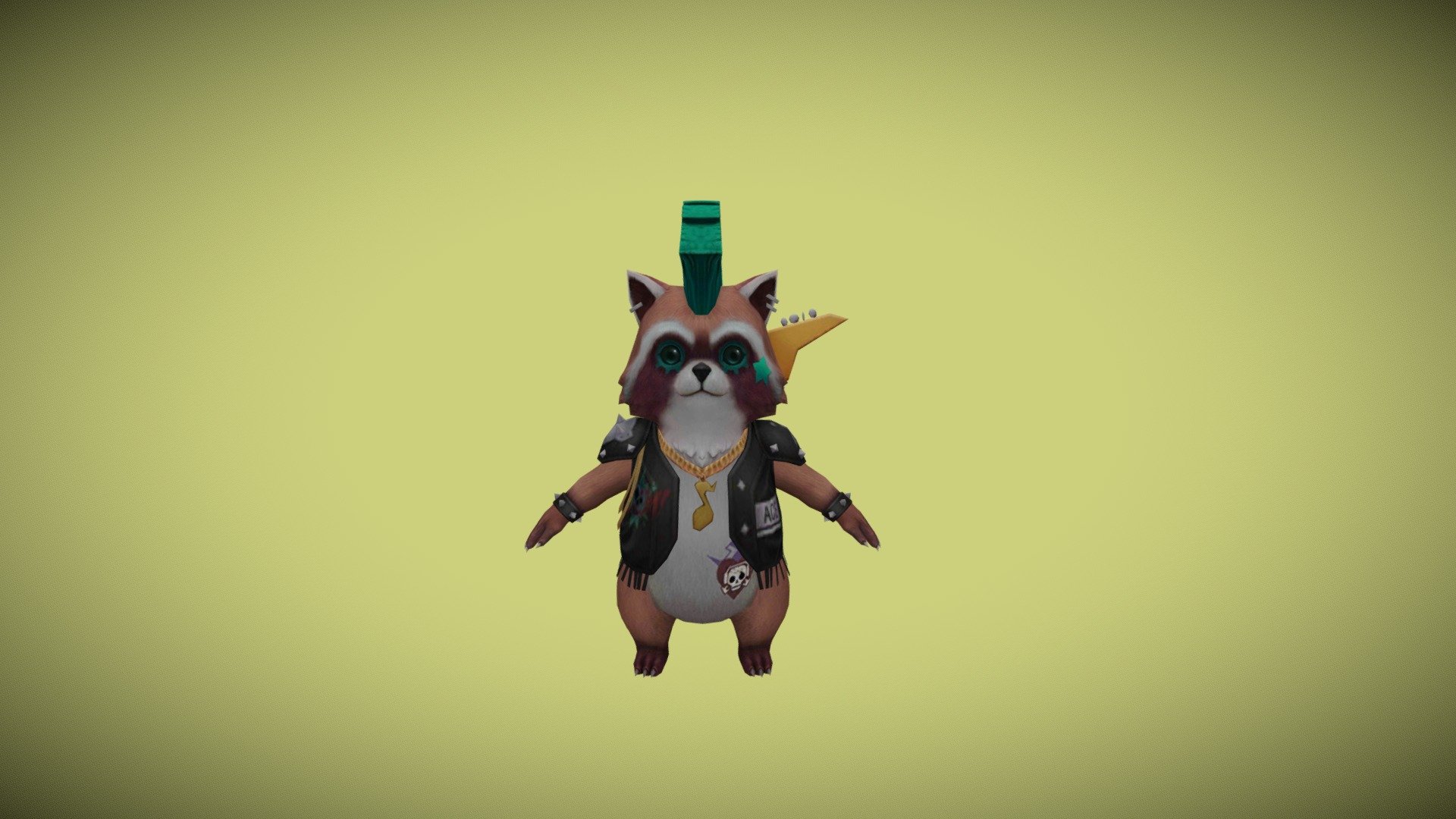 3d model Pet Raccoon free fire obj - Download Free 3D model by ...
