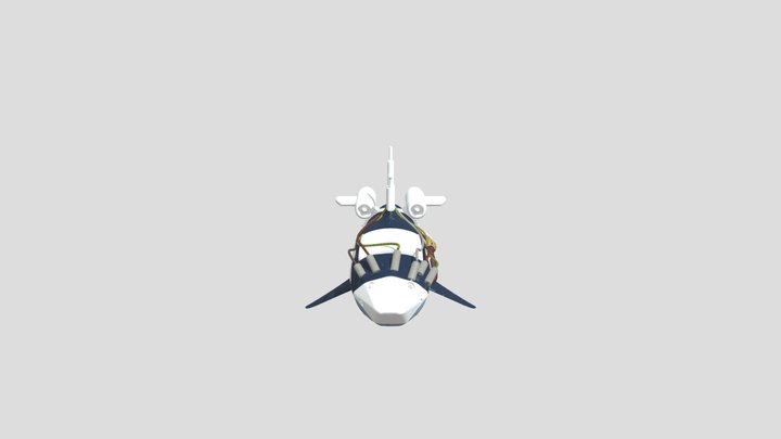 Dieselpunk Shark Drone 3D Model