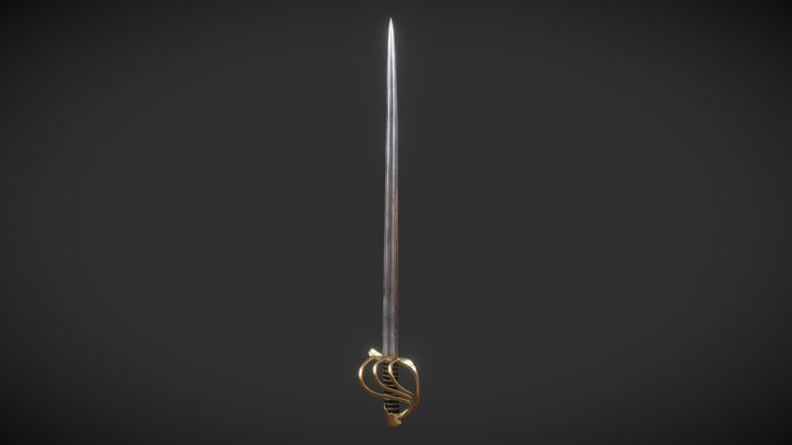 Imperial cuirassier saber 3D Model