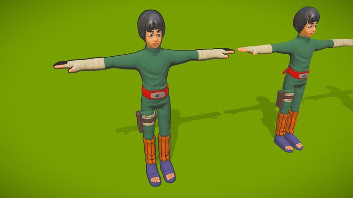 Rock Lee WIP 3D Model