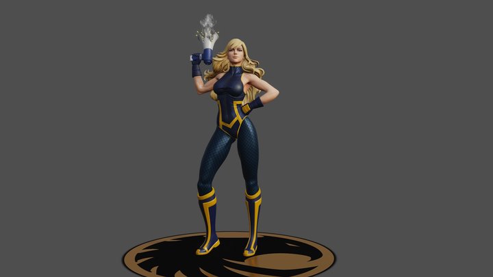 Artgerm's Black Canary Fan Art 3D Model