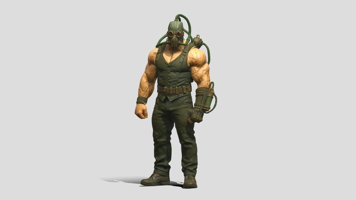 Steampunk Bane Batman 3D Model