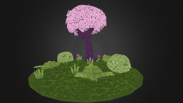 Hand Painted Vegetation version 2 3D Model