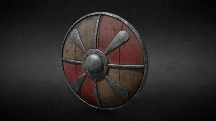 Viking's shield 2025 (rework of 8yo model) 3D Model