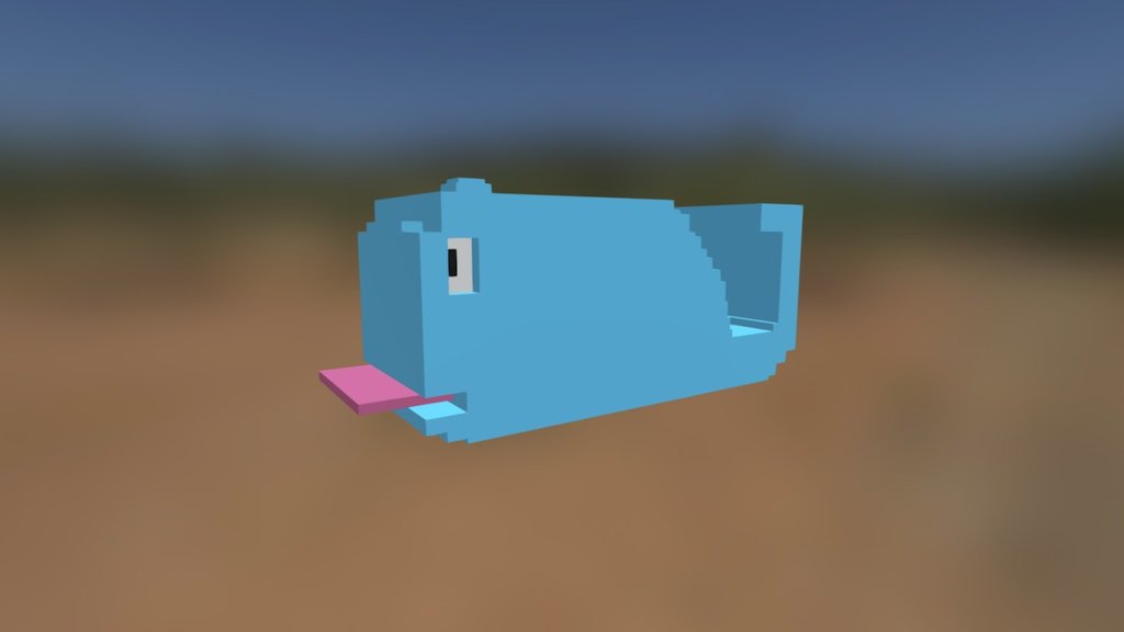 Voxel Whale - 3D model by Markey [97436d2] - Sketchfab