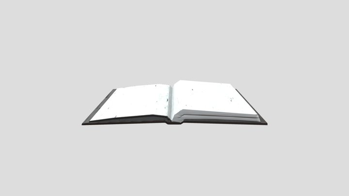 Open Book - brown cover 3D Model