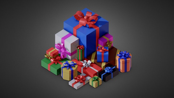 Christmas Presents 3D Model
