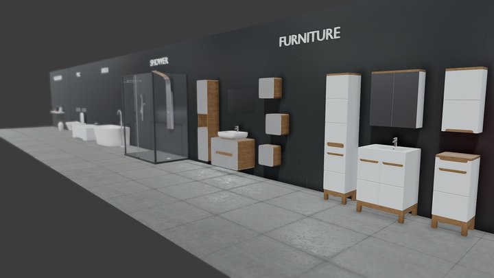 Modern Bathroom collection 3D Model