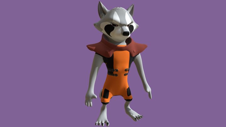 Rocket Raccoon - Guardians of the Galaxy 3D Model