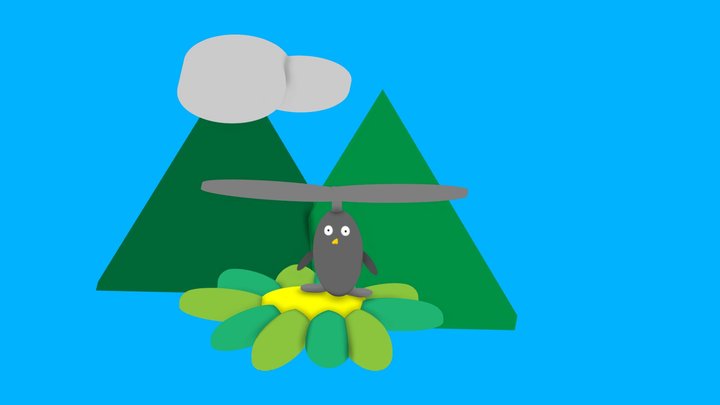 Composition Oiseau Robot 3D Model