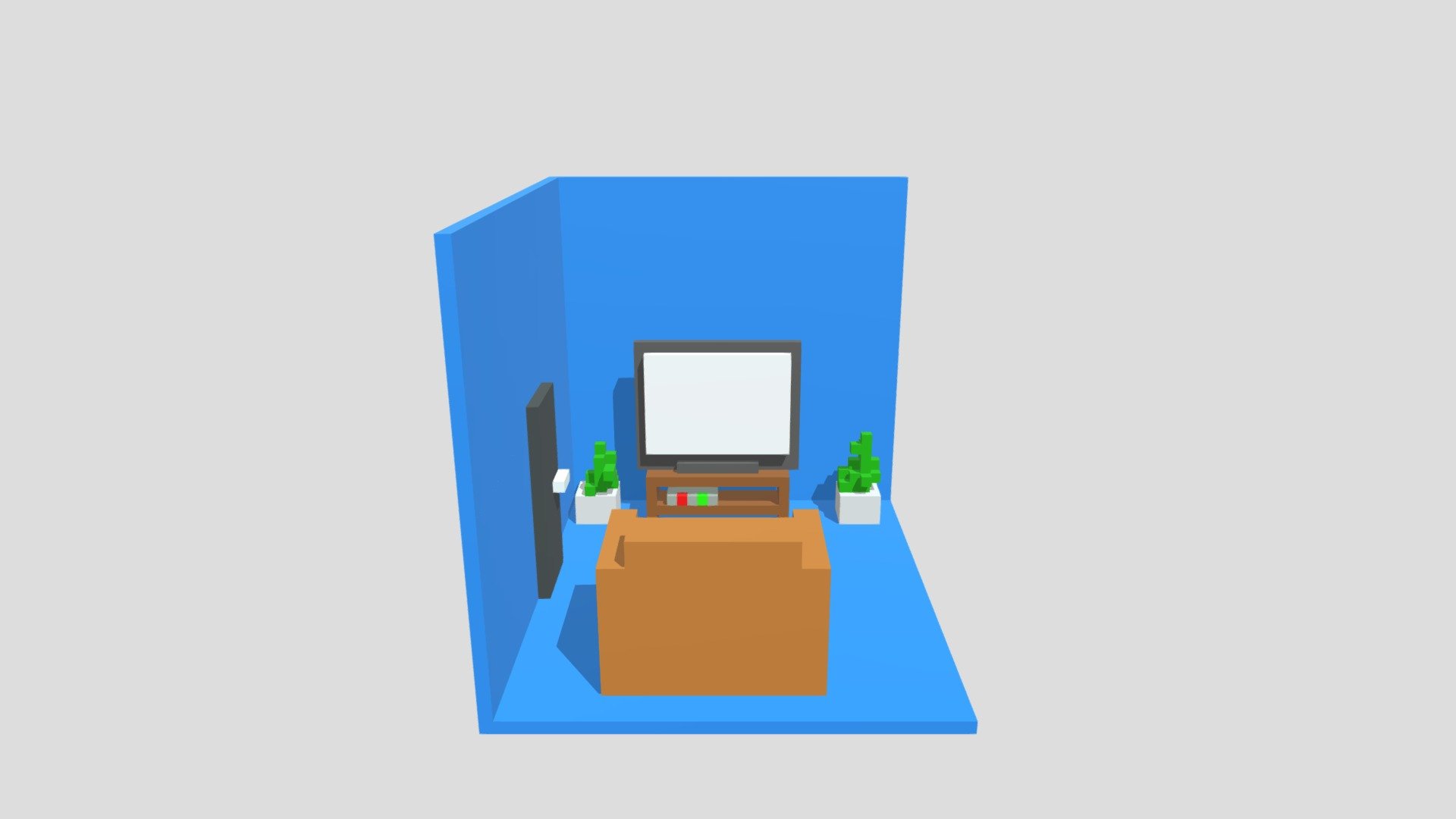 Voxel living room