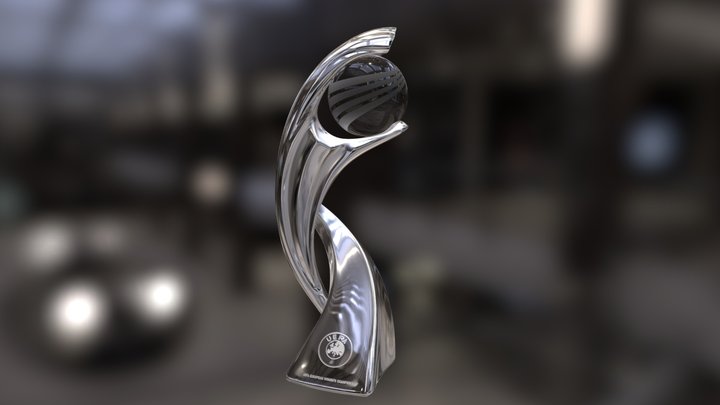 UEFA Womens Euro trophy award football (soccer) 3D Model