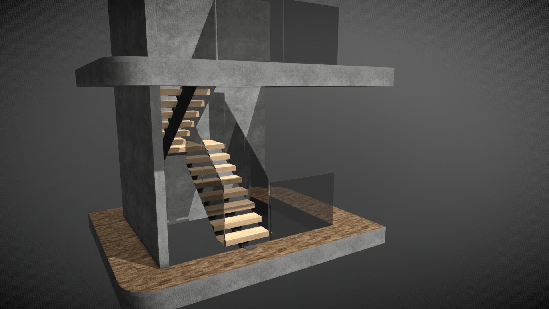 U-Shape With Landing H=3145mm v.1 - 3D model by Tony.Kornelutchios ...