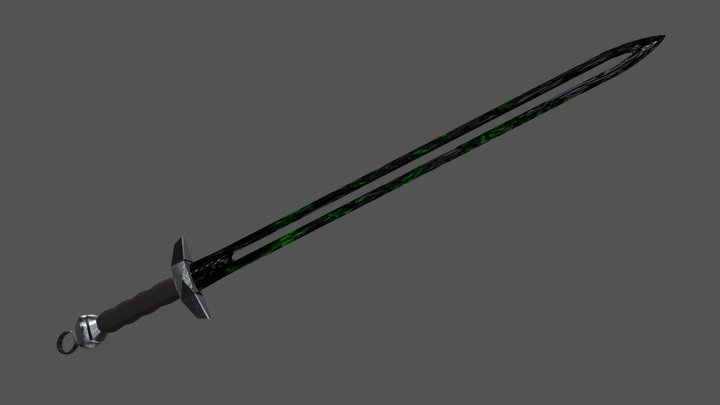 Infested Obsidian Sword 3D Model