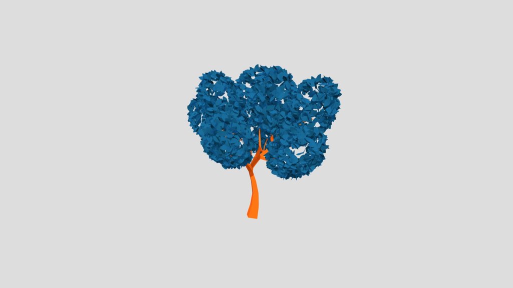 Stylized Cartoon Tree – Colorful Fantasy Leaves