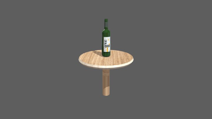 Botella de Vino_v6 3D Model