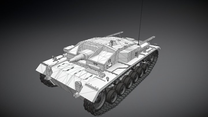 Stug III ausf E 3D Model