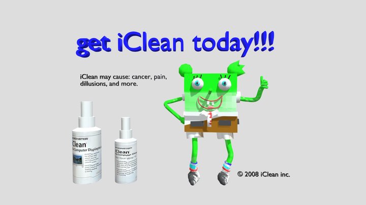 2008 spongebär gummipants iClean advertisment 3D Model