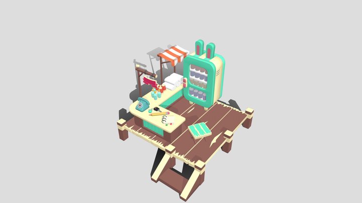 Beach Bar 3D Model
