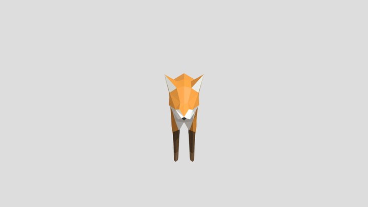 Fox lowPoly 3D Model