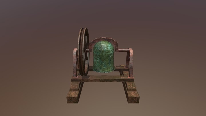 Old Bronze Bell - oxidation 3D Model