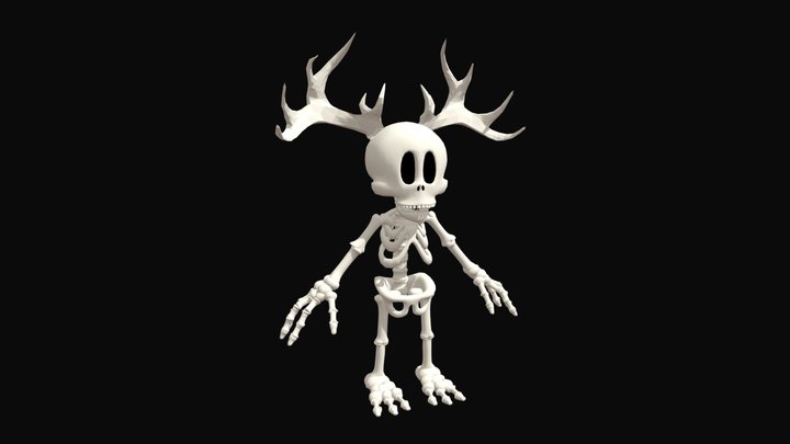 Cartoon Skeleton 3D Model