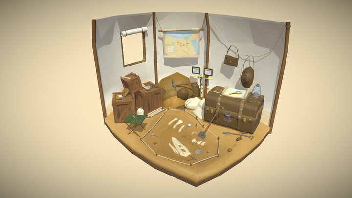 DAECrib Archeology Tent 3D Model