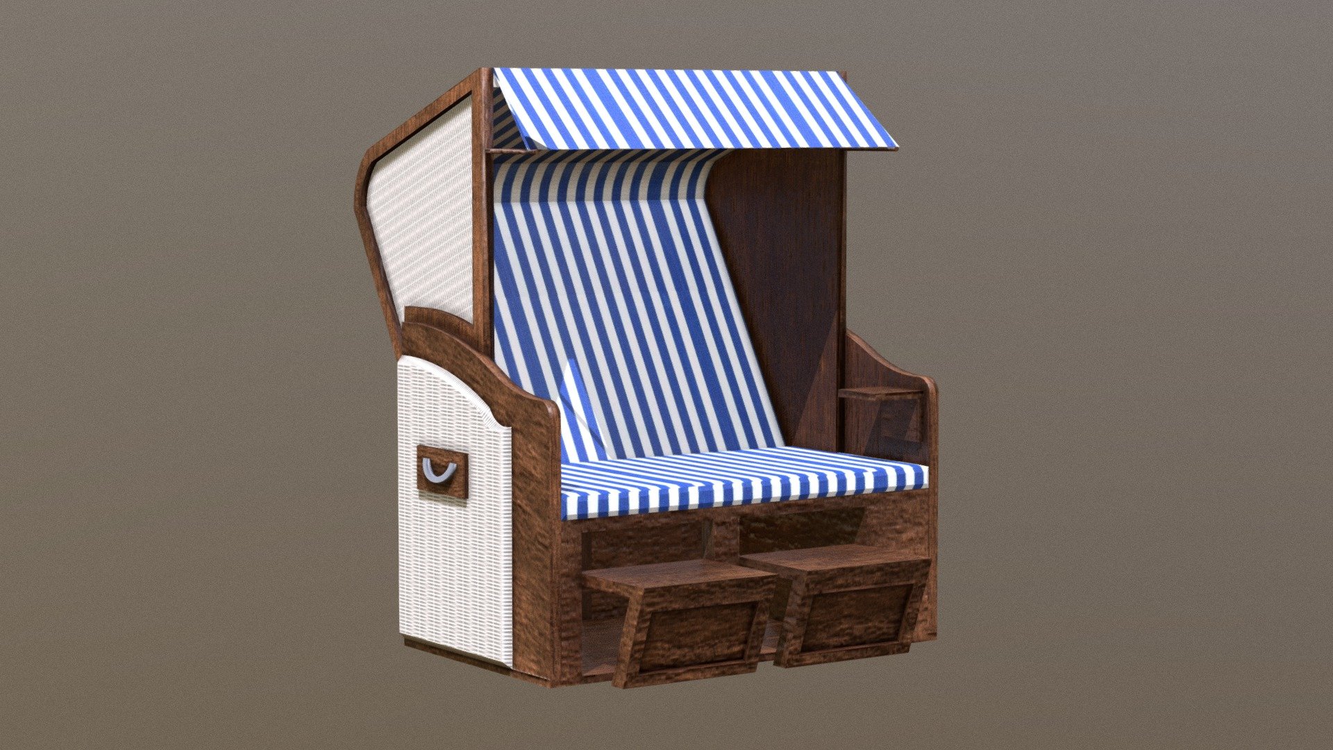 Strandkorb - Beach chair - Buy Royalty Free 3D model by Thomas Binder ...