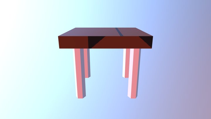 Simple Table 3D Model