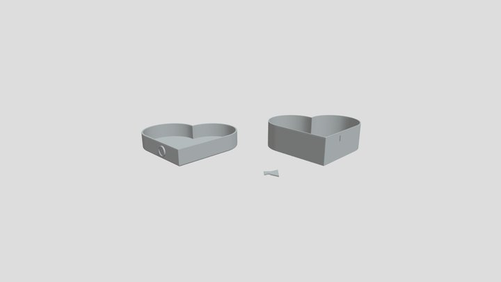 Assembly Design Project - Heart Box with lock 3D Model