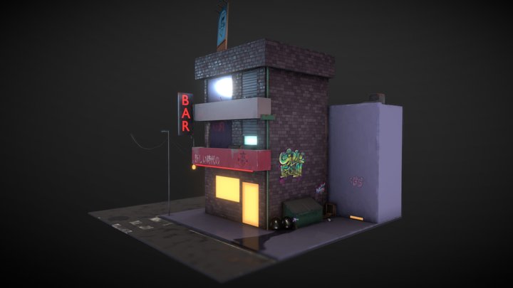 Night Bar 3D Model