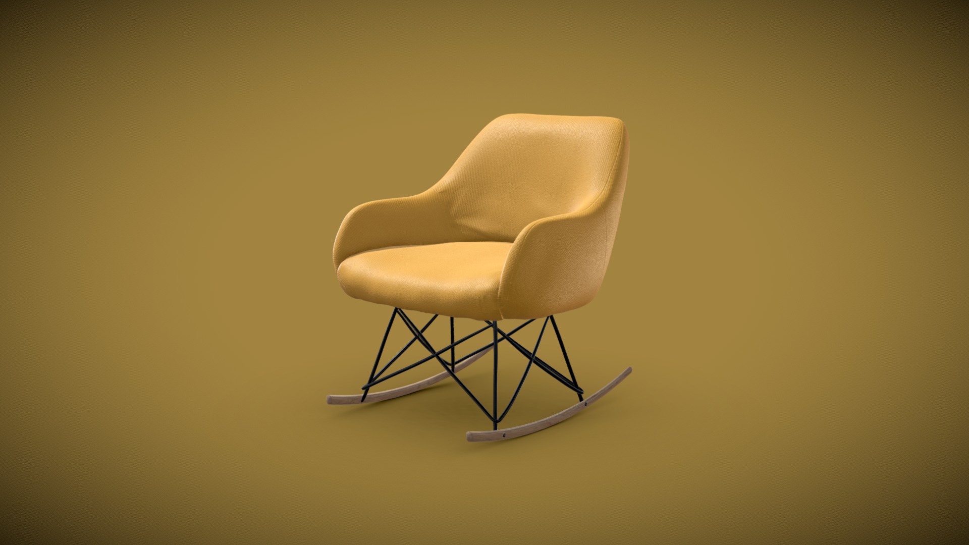 3D model Designer Chair - This is a 3D model of the Designer Chair. The 3D model is about a white chair with a cushion.