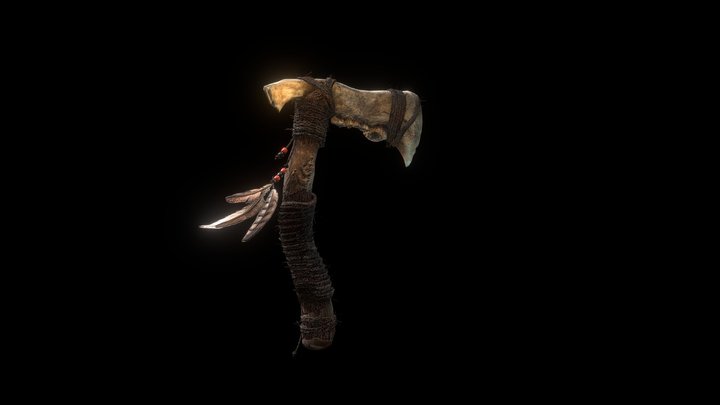Bone Axe 3D Model