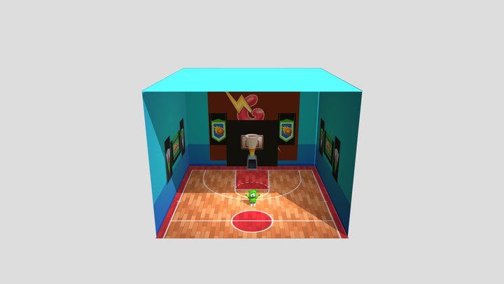 Gummibar Old Remake Model+Basketball Court 3D Model