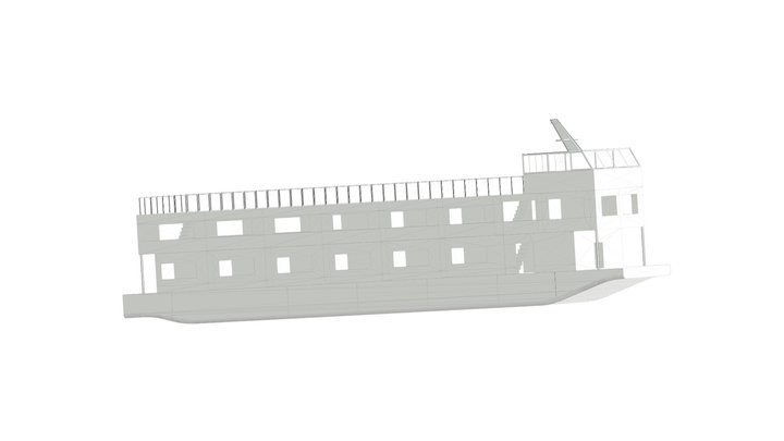 Floating Hotel 04072018 3D Model