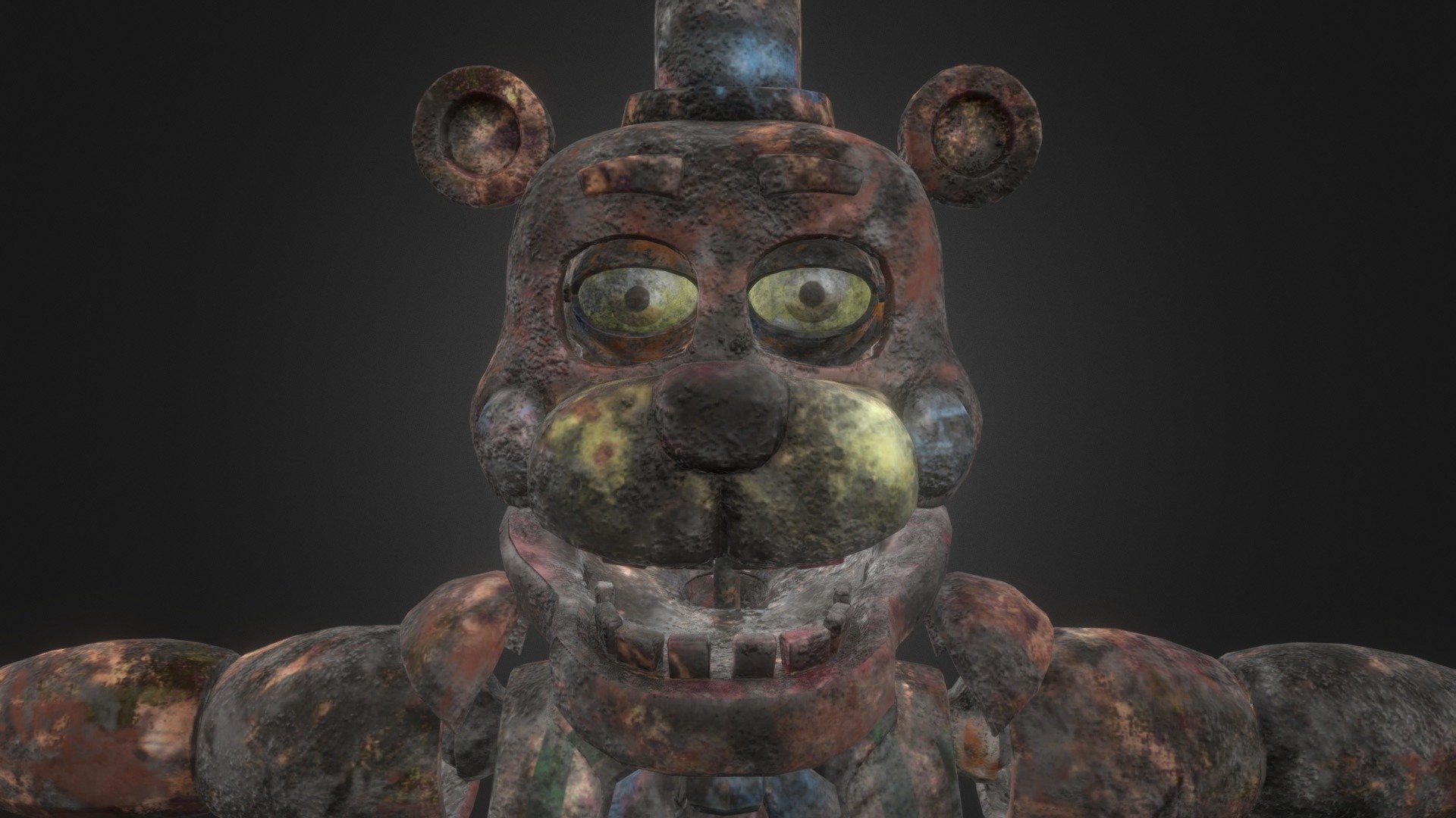 Burned Barker Bear [carnie] Fnaf Hw2 Download Free 3d Model By Captain Allen Allen